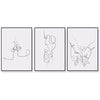 Wall Art 70cmx100cm Couples 3 Sets Black Frame Canvas