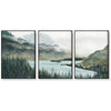 Wall Art 50cmx70cm Landscape 3 Sets Black Frame Canvas