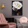 Wall Art 80cmx120cm Flower African Woman Black Frame Canvas