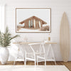 Wall Art 80cmx120cm Surf Cabin Wood Frame Canvas