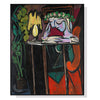 Wall Art 50cmx70cm Reading Girl by Pablo Picasso Black Frame Canvas