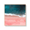 Wall Art 40cmx40cm Pink Sea Wood Frame Canvas