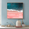 Wall Art 60cmx60cm Pink Sea Wood Frame Canvas