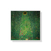 Wall Art 60cmx60cm Sunflower by Gustav Klimt White Frame Canvas