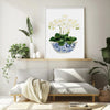 Wall Art 50cmx70cm Elegant Flower 2 Sets White Frame Canvas