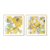 Wall Art 60cmx60cm Yellow Flowers American Style 2 Sets Gold Frame Canvas