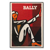 Wall Art 50cmx70cm Bally Man by Villemot Black Frame Canvas