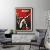 Wall Art 40cmx60cm Bally Man by Villemot Black Frame Canvas