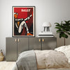 Wall Art 40cmx60cm Bally Man by Villemot Black Frame Canvas