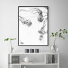 Wall Art 40cmx60cm Jellyfish Black Frame Canvas