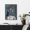 Wall Art 70cmx100cm Head Of A Woman By Pablo Picasso Black Frame Canvas