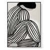 Wall Art 90cmx135cm Mid Century Figure Black Frame Canvas