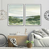 Wall Art 60cmx90cm Watercolor landscape 2 Sets Black Frame Canvas