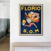 Wall Art 60cmx90cm Florio S.O.M Black Frame Canvas