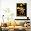 Wall Art 70cmx100cm Cinzano Black Frame Canvas