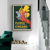 Wall Art 50cmx70cm Florio Cinzano Black Frame Canvas