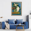 Wall Art 90cmx135cm Irradio Cinzano Black Frame Canvas