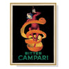 Wall Art 40cmx60cm Bitter Campari Gold Frame Canvas