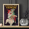 Wall Art 90cmx135cm Cioccolato Venchi Vintage Gold Frame Canvas