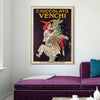 Wall Art 70cmx100cm Cioccolato Venchi Vintage Gold Frame Canvas