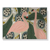 Wall Art 70cmx100cm Flamingo White Frame Canvas