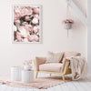 Wall Art 60cmx90cm Peony White Frame Canvas