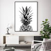 Wall Art 70cmx100cm Pineapple Black Frame Canvas