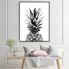 Wall Art 70cmx100cm Pineapple Black Frame Canvas