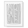 Wall Art 50cmx70cm Black And White Lines White Frame Canvas