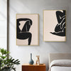 Wall Art 50cmx70cm Female Figure 2 Sets Gold Frame Canvas