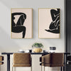 Wall Art 80cmx120cm Female Figure 2 Sets Gold Frame Canvas