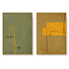 Wall Art 60cmx90cm United Study 2 Sets Gold Frame Canvas