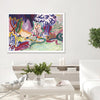 Wall Art 90cmx135cm Late Summer White Frame Canvas