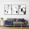 Wall Art 40cmx60cm Soft Spoken 3 Sets Black Frame Canvas