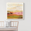 Wall Art 60cmx60cm Blooming Field Gold Frame Canvas