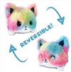 Reversible Plushie - Fox Tie Dye Rainbow