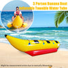 Inflatable Boat Tube 3-Person Towable Tube For Boating  Banana Float