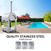 EuroGrille Outdoor Pizza Oven Stainless Steel Portable Pizza Maker Cooker Wood Charcoal Fired