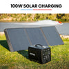 GENPOWER Portable Power Station Solar Generator with Folding Solar Panels 500W/1000W 515Wh Lithium