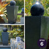 PROTEGE 3 Tier Solar Powered Water Feature Fountain Bird Bath - Light Grey