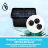 PROTEGE 10W Solar Powered Water Fountain Pump Pond Kit with Eco Filter Box