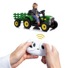 ROVO KIDS Electric Battery Operated Ride On Tractor Toy, Remote Control, Green and Yellow