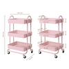 EKKIO Kitchen Trolley Cart 3 Tier (Pink) EK-KTC-102-DSH