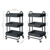 EKKIO Kitchen Trolley Cart 3 Tier (Black) EK-KTC-100-DSH