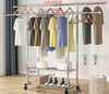 Ekkio Clothes Rack Stainless Steel Two Rail