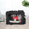 FEANDREA Dog Kennel Transport Box Folding Fabric Pet Carrier 70cm Black