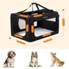 FEANDREA Dog Kennel Transport Box Folding Fabric Pet Carrier 70cm Black