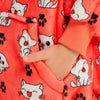 GOMINIMO Hoodie Blanket (Kids Cat Red) GO-HB-146-AYS