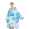 GOMINIMO Hoodie Blanket Adult Tie-Dyed Cyan GO-HB-126-AYS