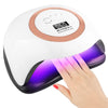 GOMINIMO UV LED Nail Lamp with 4 Timer Setting and 1 Mini Nail Lamp Included (White) GO-NL-100-LC